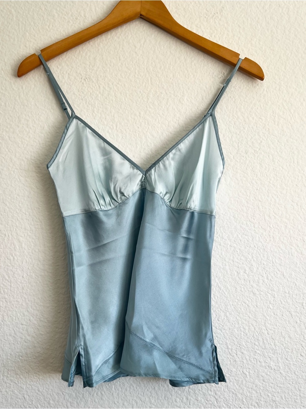 Gold Hawk 💯 Silk Blue Camisole